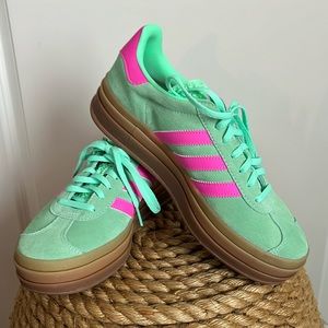 Adidas Gazelle Bold Pulse Mint Screaming Pink